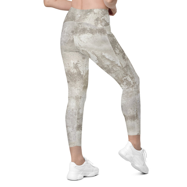 STONE GRUNGE HIGH-WAISTED LEGGINGS (Pockets)