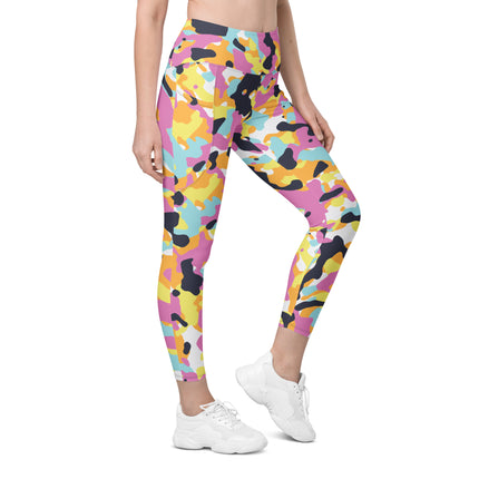 Sunset Mirage Camo High-Waisted Leggings (Pockets)