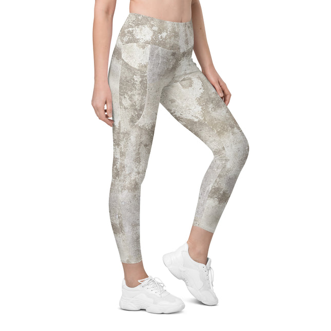 STONE GRUNGE HIGH-WAISTED LEGGINGS (Pockets)