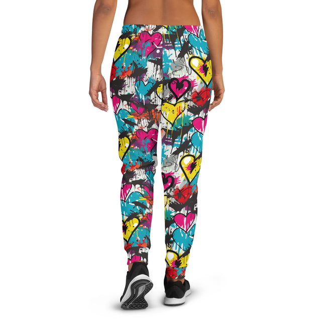 Indigo Hearts Graffiti Joggers