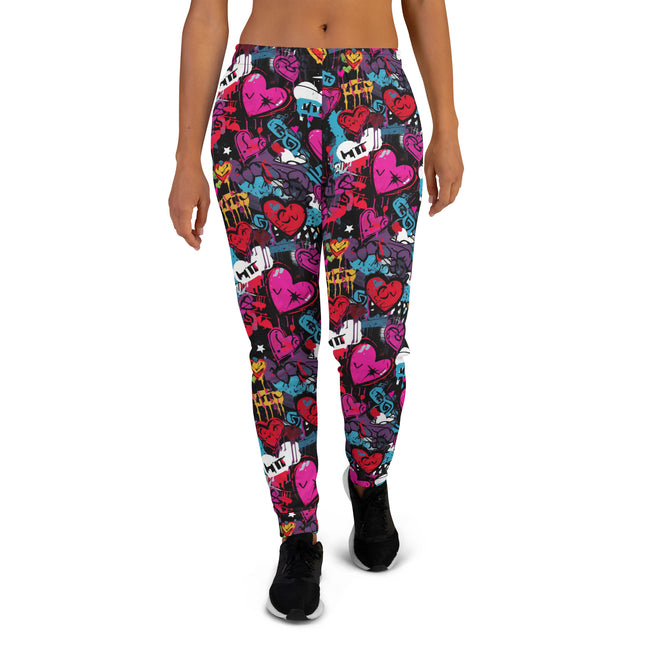 Pantalones deportivos con grafiti para mujer