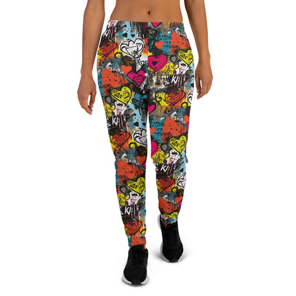 Pantalones deportivos con grafiti para mujer