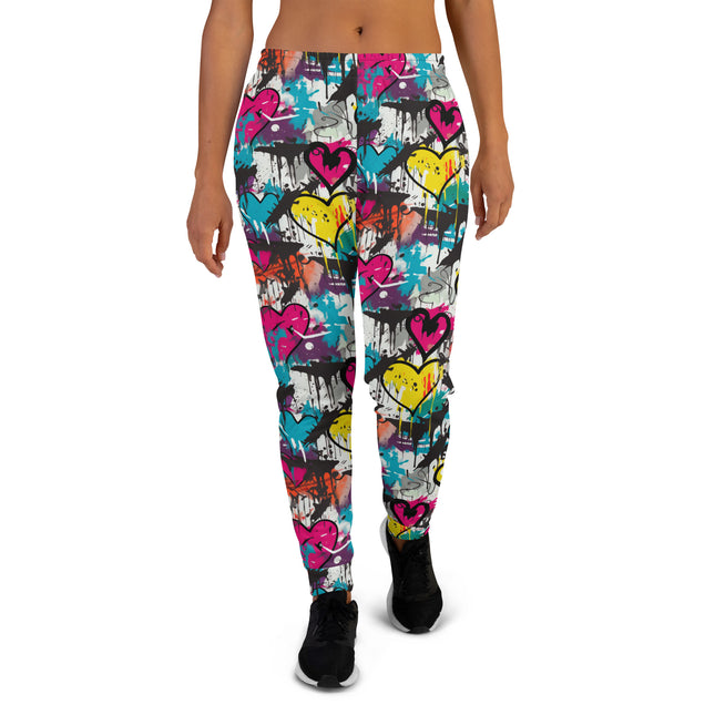 Indigo Hearts Graffiti Joggers