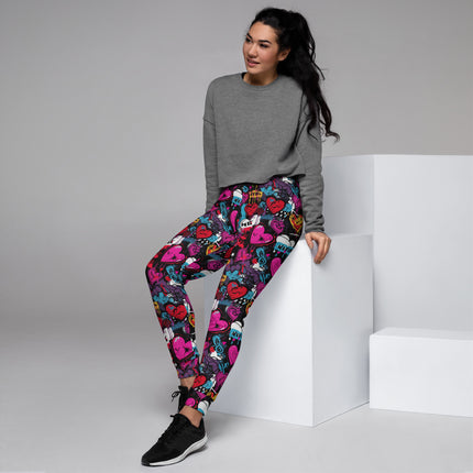 Pantalones deportivos con grafiti para mujer