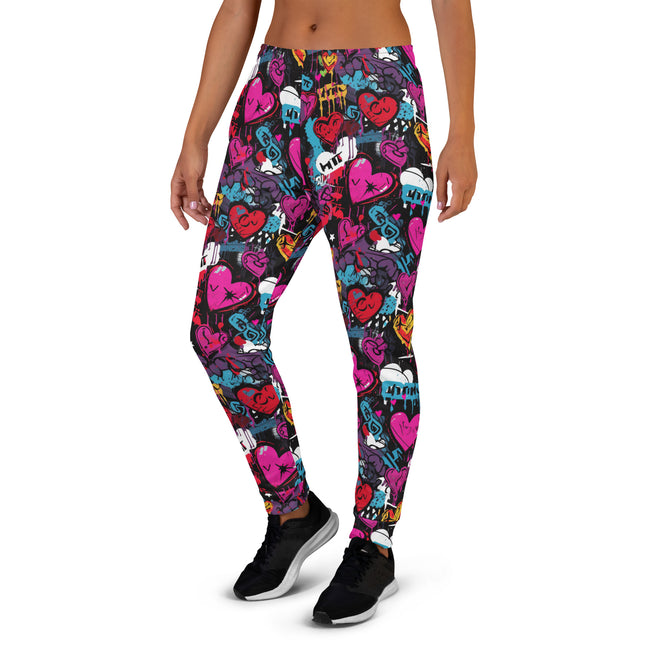 Pantalones deportivos con grafiti para mujer