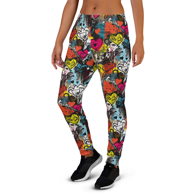 Pantalones deportivos con grafiti para mujer