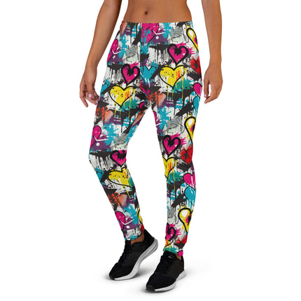 Indigo Hearts Graffiti Joggers