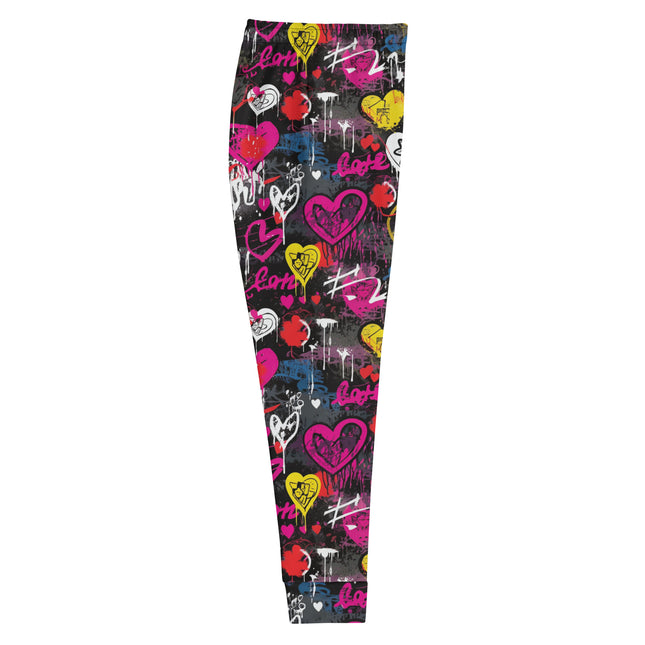 Pantalones deportivos con grafiti Love Rebel para mujer