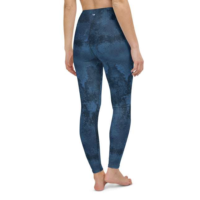 Navy Grunge High-Waisted Leggings