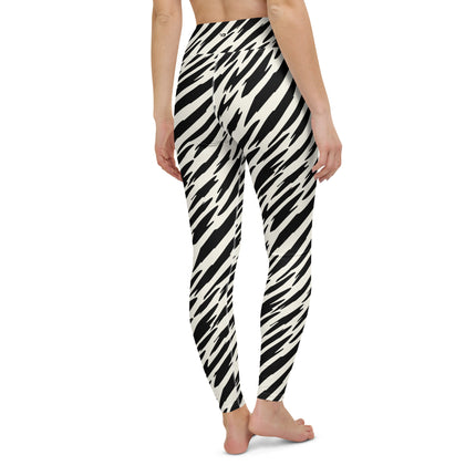 Leggings de cintura alta con rayas de tigre negro