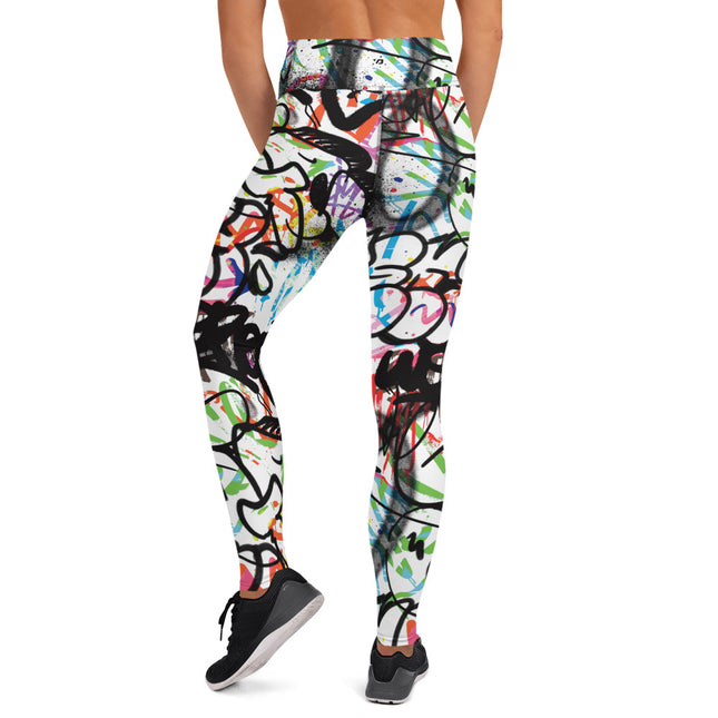 Leggings de cintura alta con grafiti Chroma Fusion