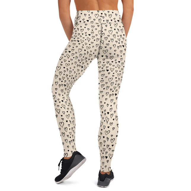 Desert Grunge Heart High-Waisted Leggings