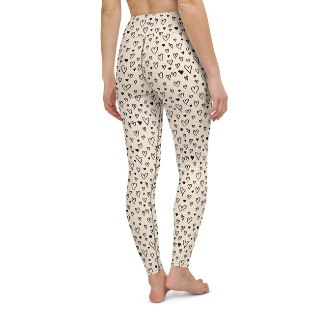 Desert Grunge Heart High-Waisted Leggings