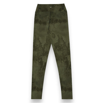 Leggings de cintura alta con efecto grunge en verde bosque