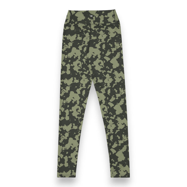 Green Fusion Grunge High-Waisted Leggings