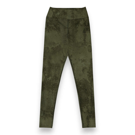 Leggings de cintura alta con efecto grunge en verde bosque