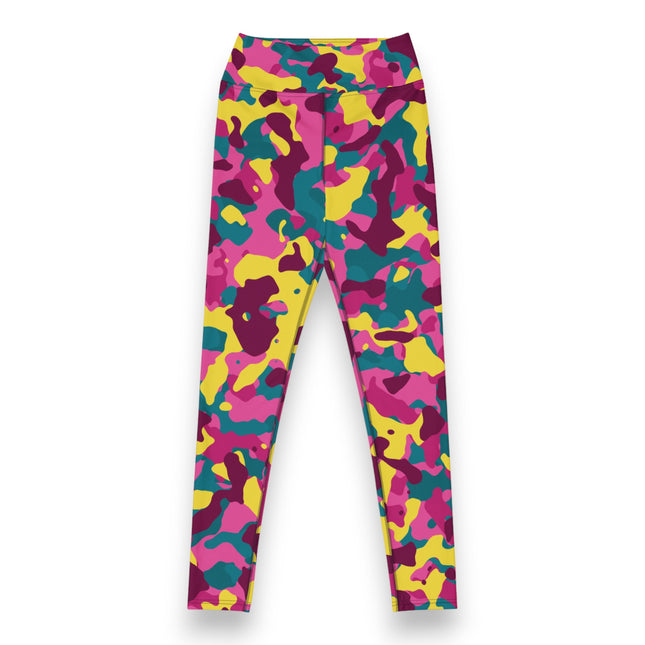 Leggings de cintura alta con camuflaje Mirage en color granate