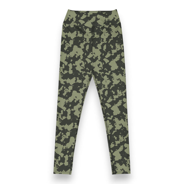 Green Fusion Grunge High-Waisted Leggings