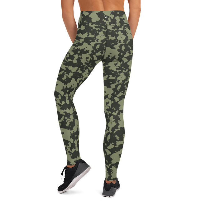 Green Fusion Grunge High-Waisted Leggings