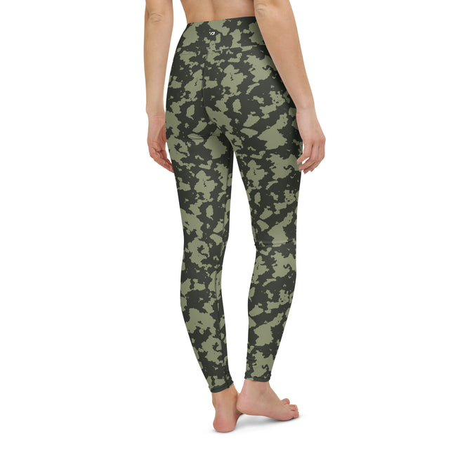 Green Fusion Grunge High-Waisted Leggings