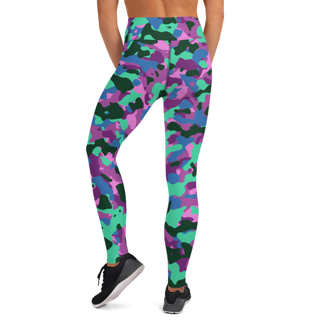 Leggings de cintura alta con estampado de camuflaje Mystic Mint