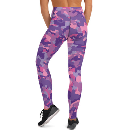 Leggings de cintura alta con estampado de camuflaje Plum Paradise 