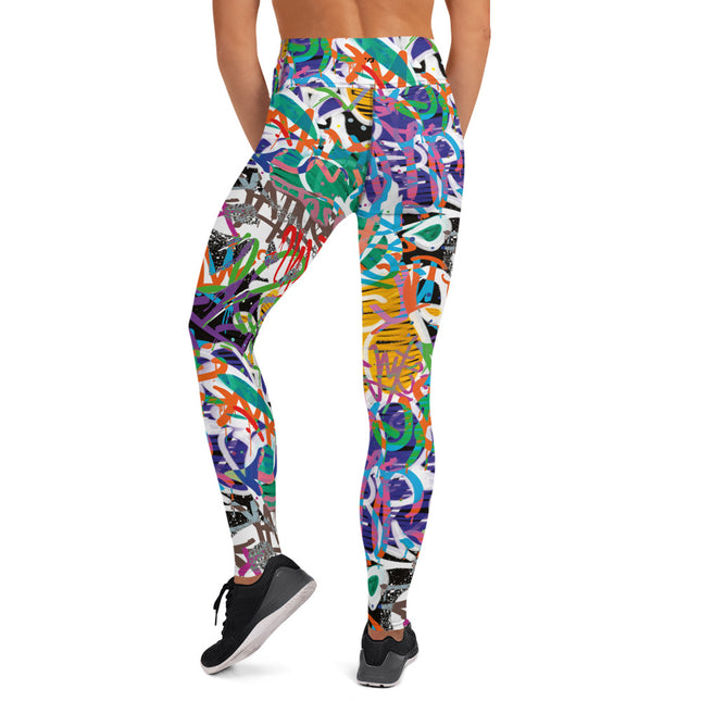 Kaleido Graffiti High-Waisted Leggings