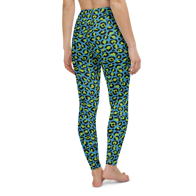 Neon Lagoon Leopard High-Waisted Leggings