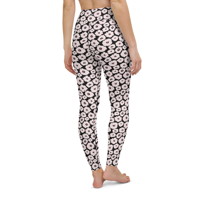 Noir Bloom High-Waisted Leggings