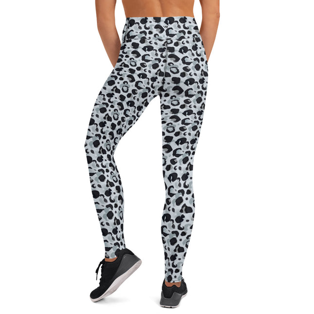 Snow Bloom Leopard High-Waisted Leggings