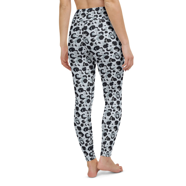 Snow Bloom Leopard High-Waisted Leggings