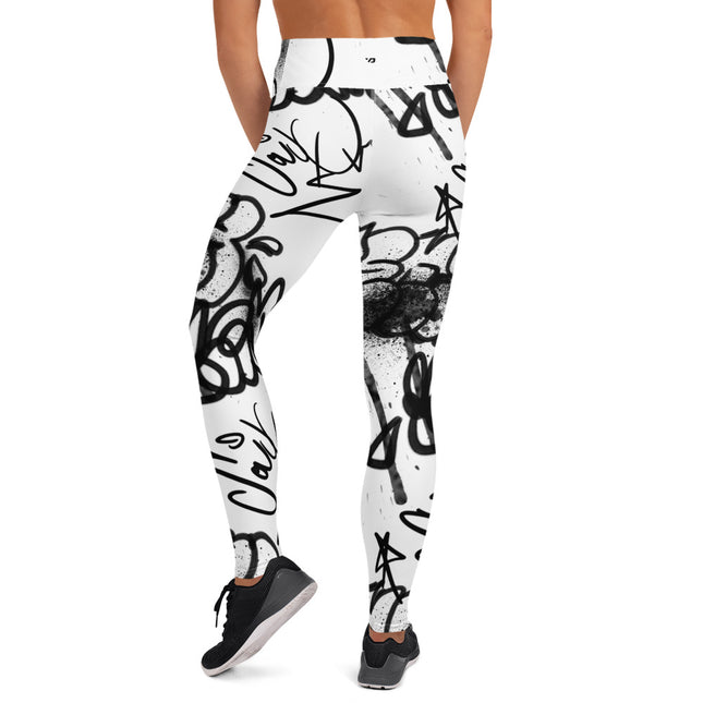 Urban Noir Graffiti High-Waisted Leggings