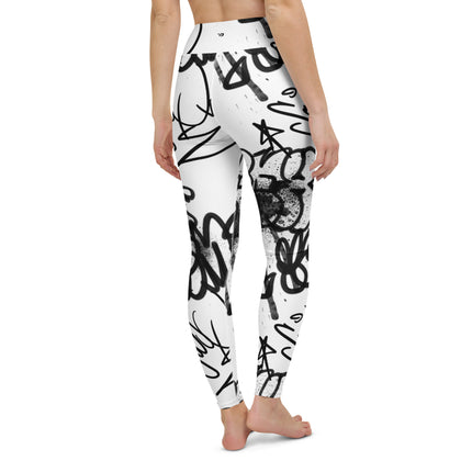 Leggings de cintura alta con grafiti de Urban Noir