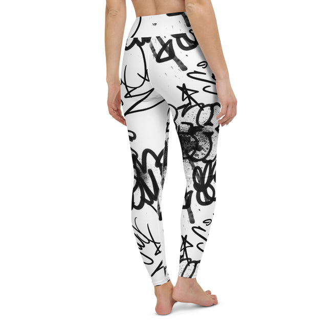 Urban Noir Graffiti High-Waisted Leggings