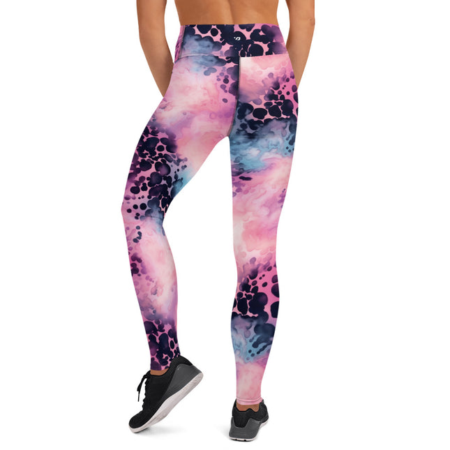 Pink Cotton Candy Leopard High-Waisted Leggings