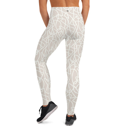 Ivory Doodle High-Waisted Leggings