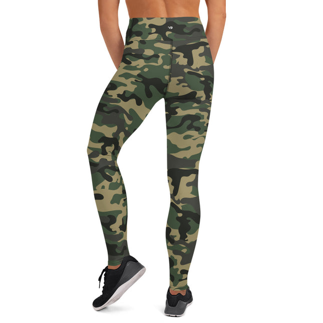 Leggings deportivos de cintura alta con diseño camuflado Jungle Jade