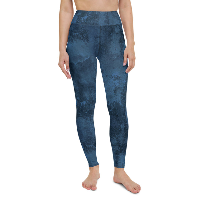 Navy Grunge High-Waisted Leggings