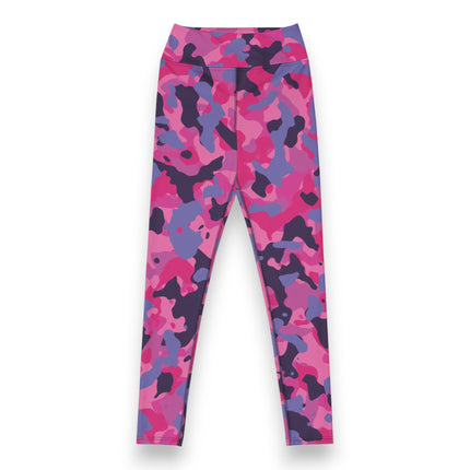 Leggings de cintura alta con estampado de camuflaje en color obsidiana rosa