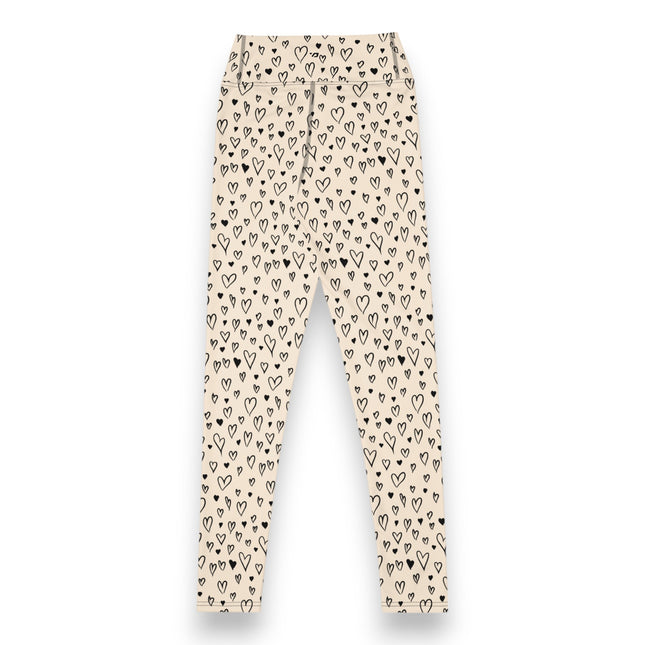 Desert Grunge Heart High-Waisted Leggings