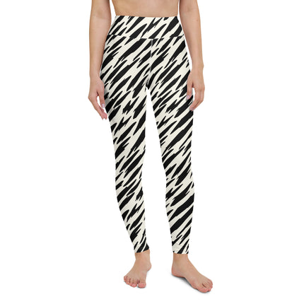 Leggings de cintura alta con rayas de tigre negro