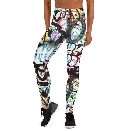 Leggings de cintura alta con grafiti Chroma Fusion