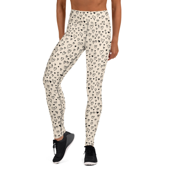 Desert Grunge Heart High-Waisted Leggings