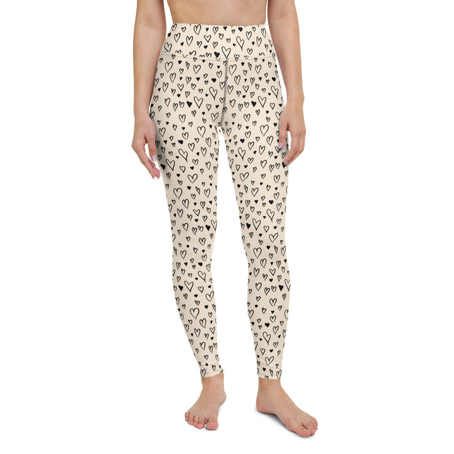 Desert Grunge Heart High-Waisted Leggings