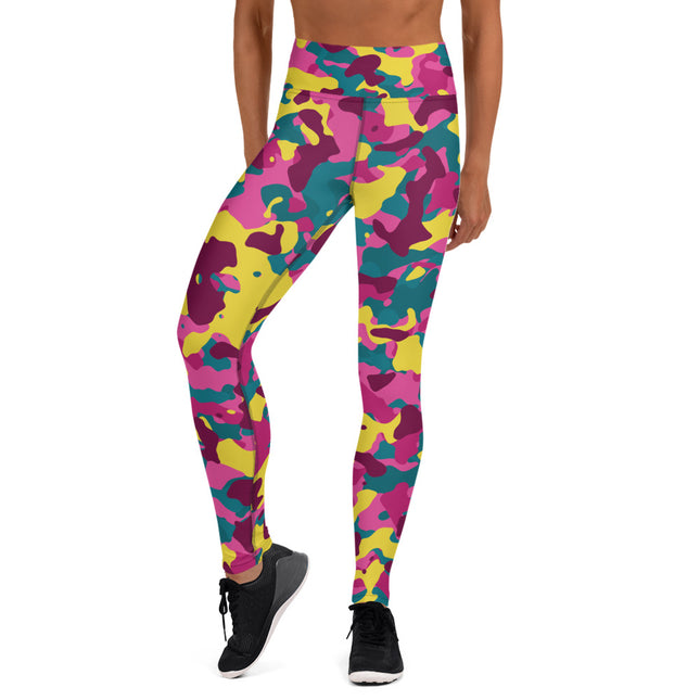 Maroon Mirage Camo High-Waisted Leggings