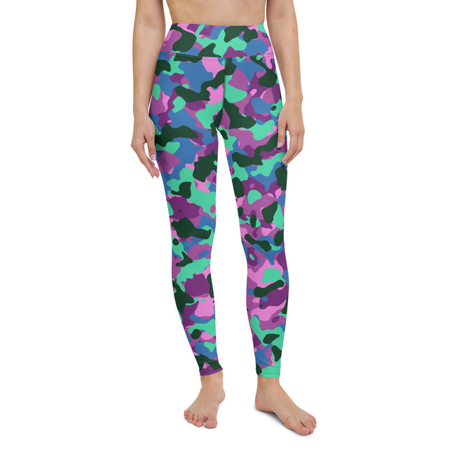 Leggings de cintura alta con estampado de camuflaje Mystic Mint