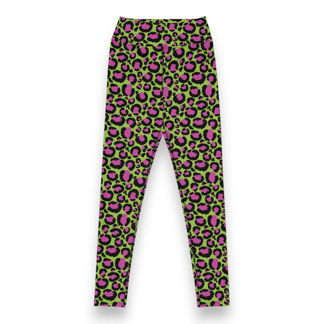 Leggings de cintura alta con estampado de leopardo y piel de lima