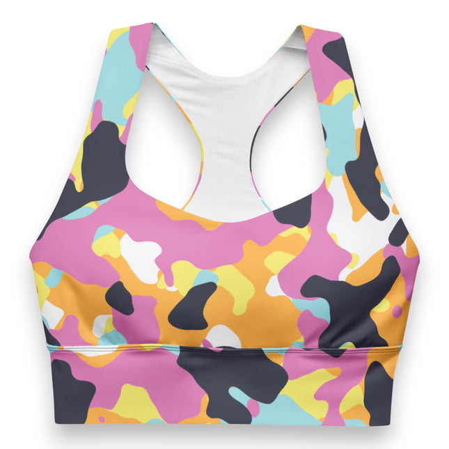 Sunset Mirage Camo Longline Sports Bra