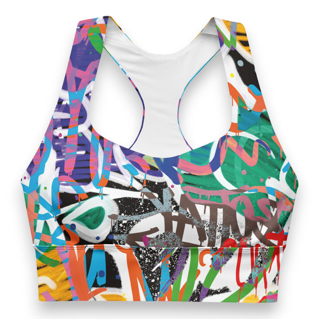 Kaleido Graffiti Longline Sports Bra