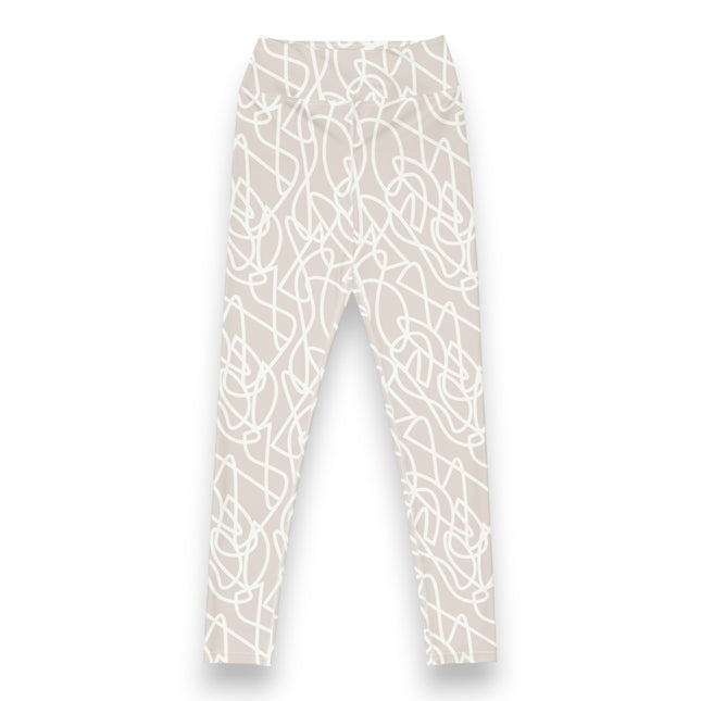 Ivory Doodle High-Waisted Leggings